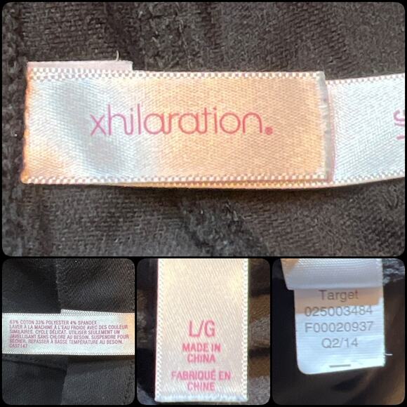 Xhilaration Black Mid Rise Pull On Legging Pants Slacks Large - Picture 7 of 11